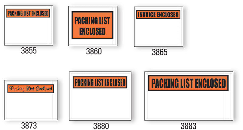 Packing List Envelopes - Printed
