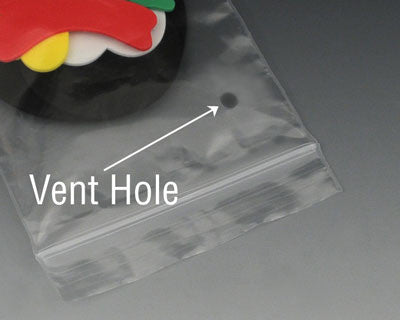 4 MIL - Reclosable Zip-Top Bags with Vent Hole
