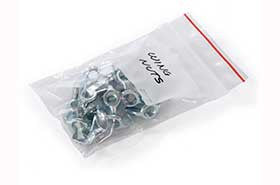 WHITE BLOCK - 2 MIL - Minigrip Zip-Top Reclosable Bags